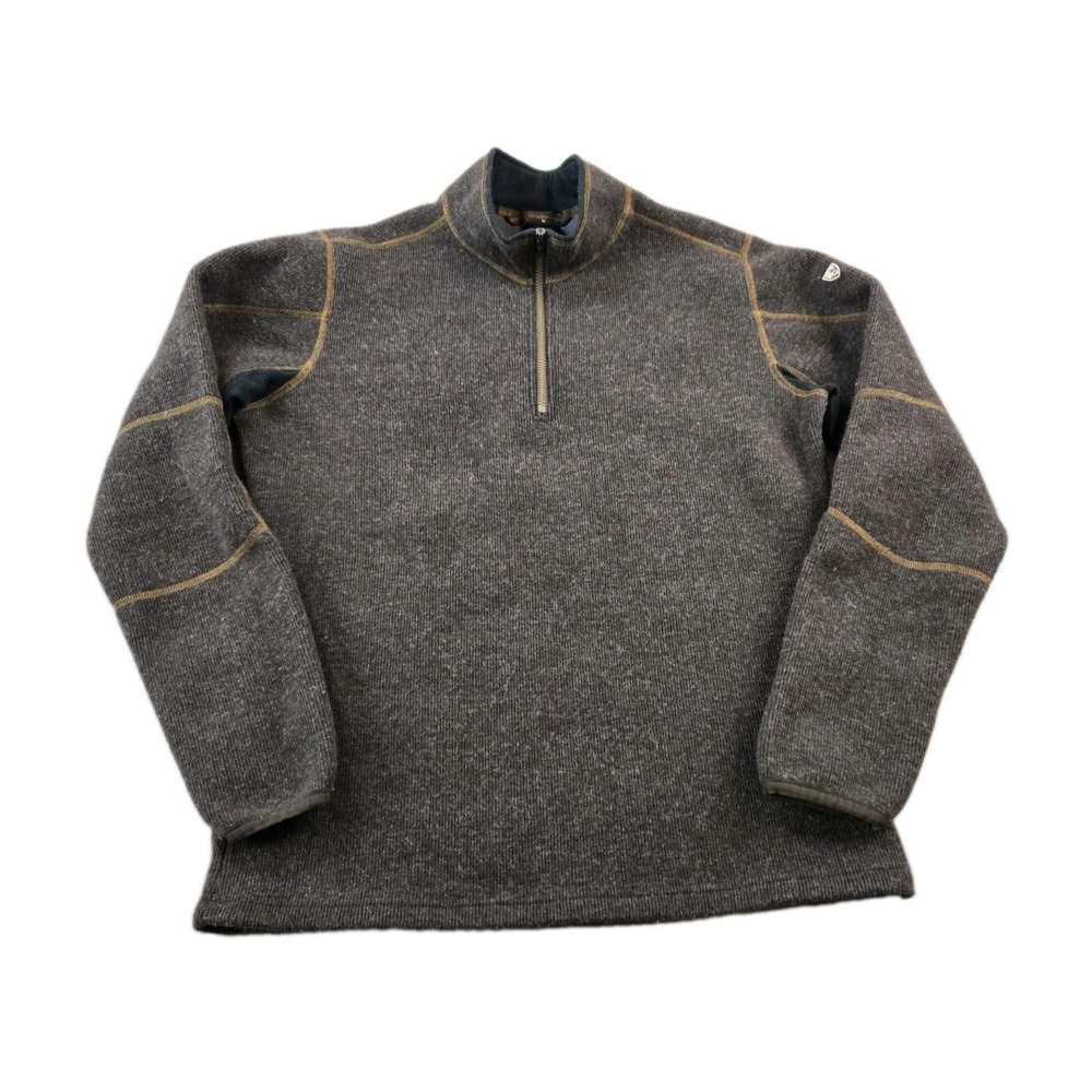 Kuhl Men's Thor ThermoKore 1/4 Zip Wool Blend Sweater Temp Regulating Medium
